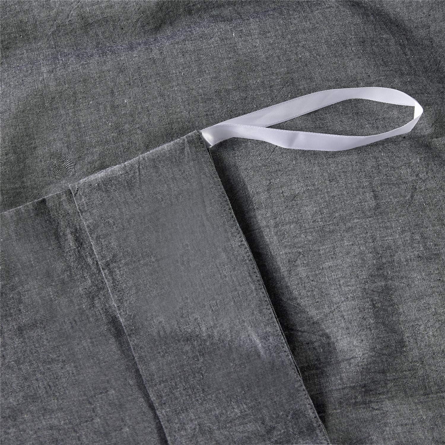 Black Jellymoni cotton queen size duvet cover with button closure, showcasing a smooth fabric and sleek design.