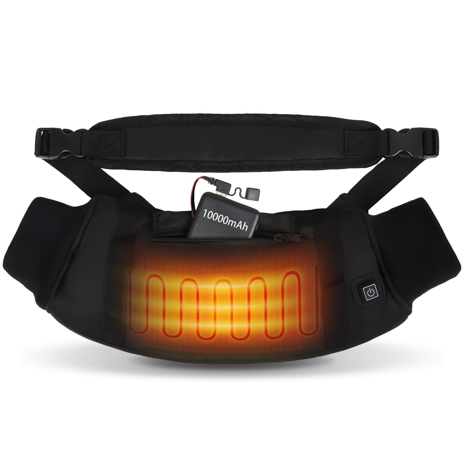 Glowsky electric heated hand warmer pouch with double-sided heating, designed for football players to keep hands warm in cold weather.