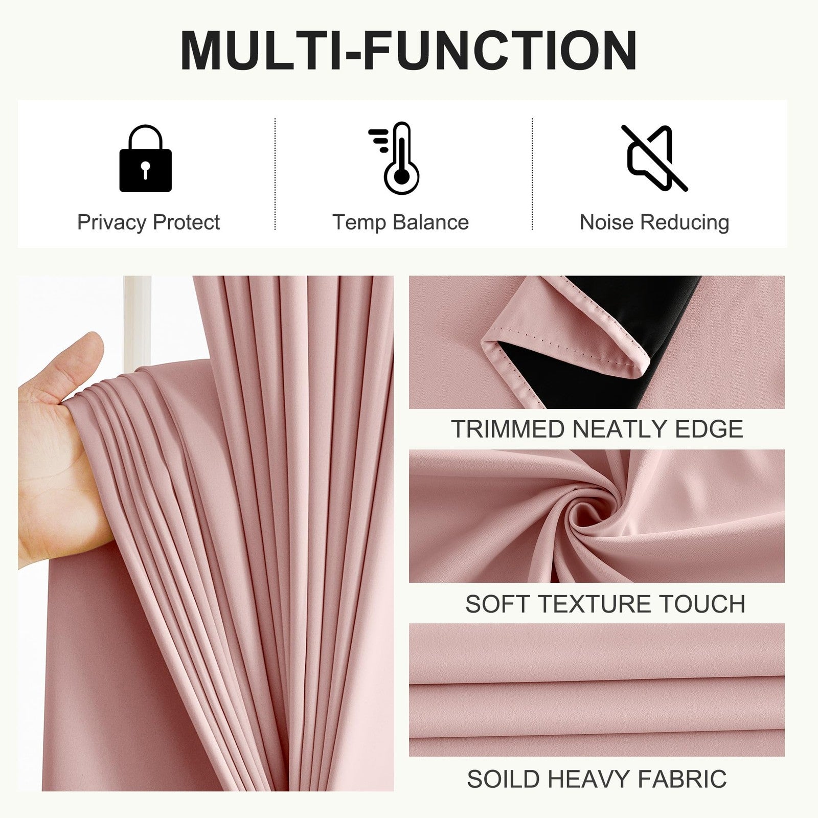 NICETOWN blackout curtains for kids girls' bedroom, 84-inch length, provides privacy and darkening for window treatment with durable fabric.