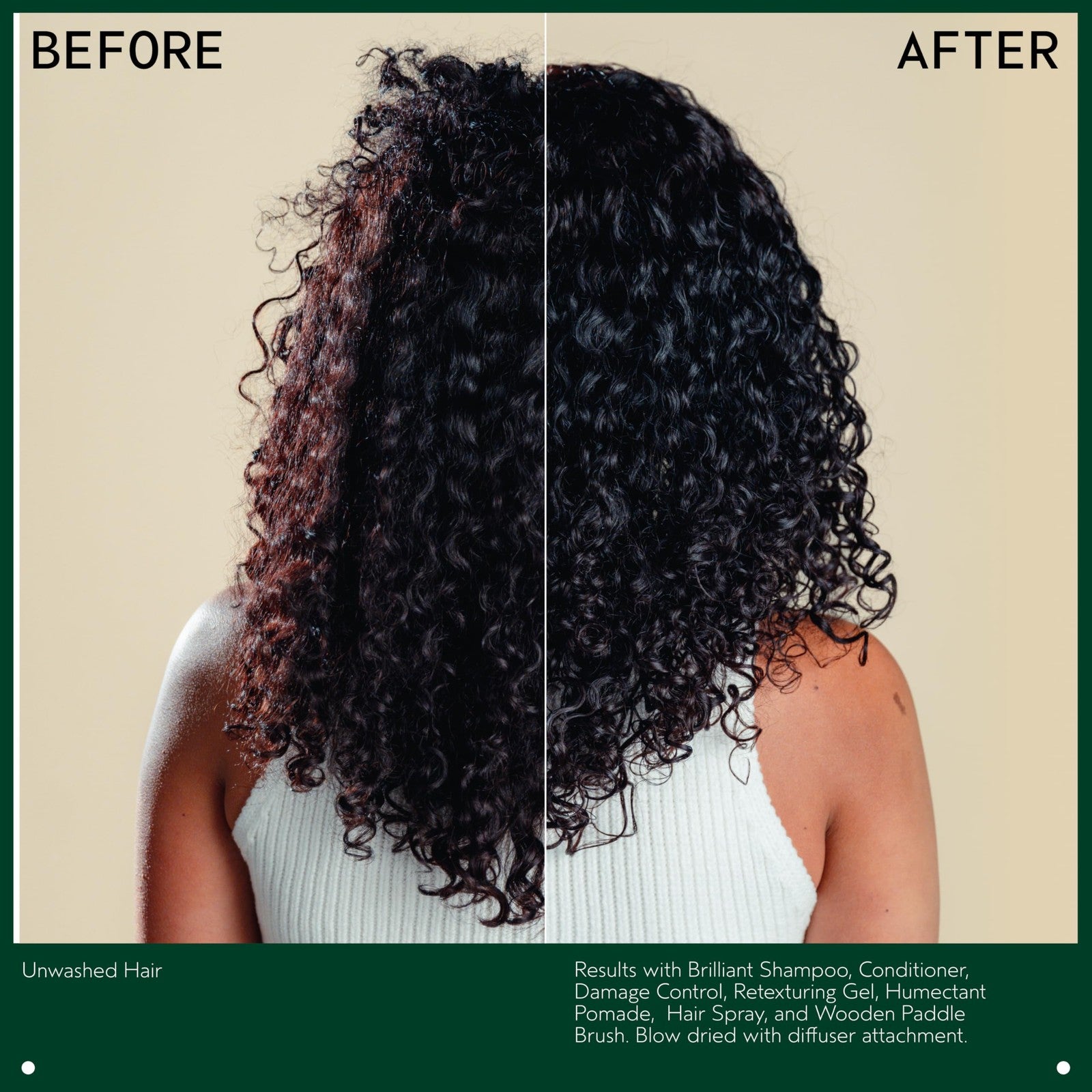 Aveda Brilliant Humectant Pomade for curls, adding shine and definition to hair with a smooth, glossy finish.