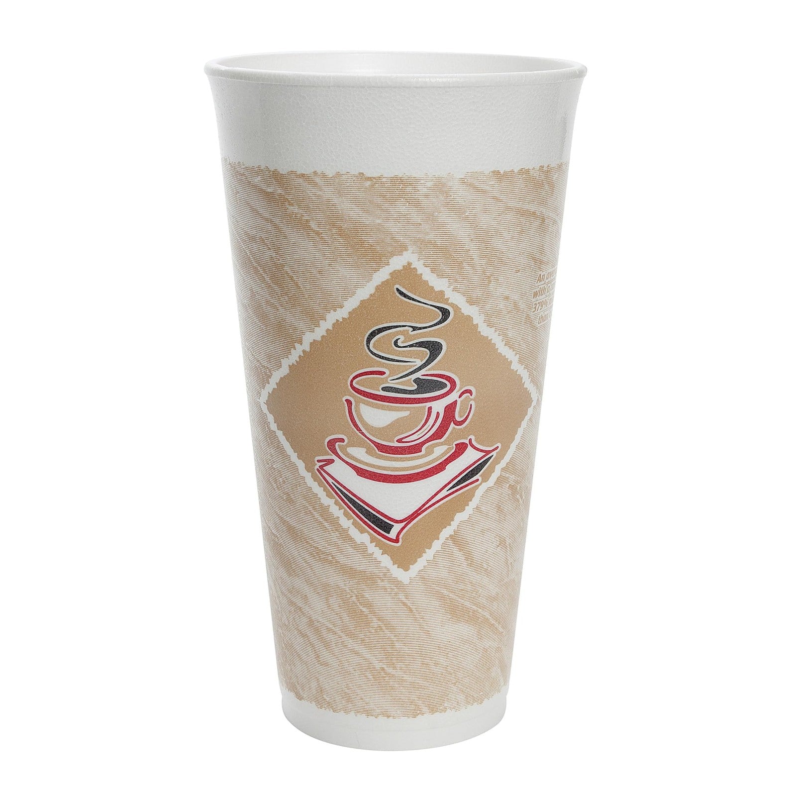 DART Dart 20 oz Cafe G Foam Cup, case of 500, disposable hot beverage cups with lids and insulation for coffee or tea.