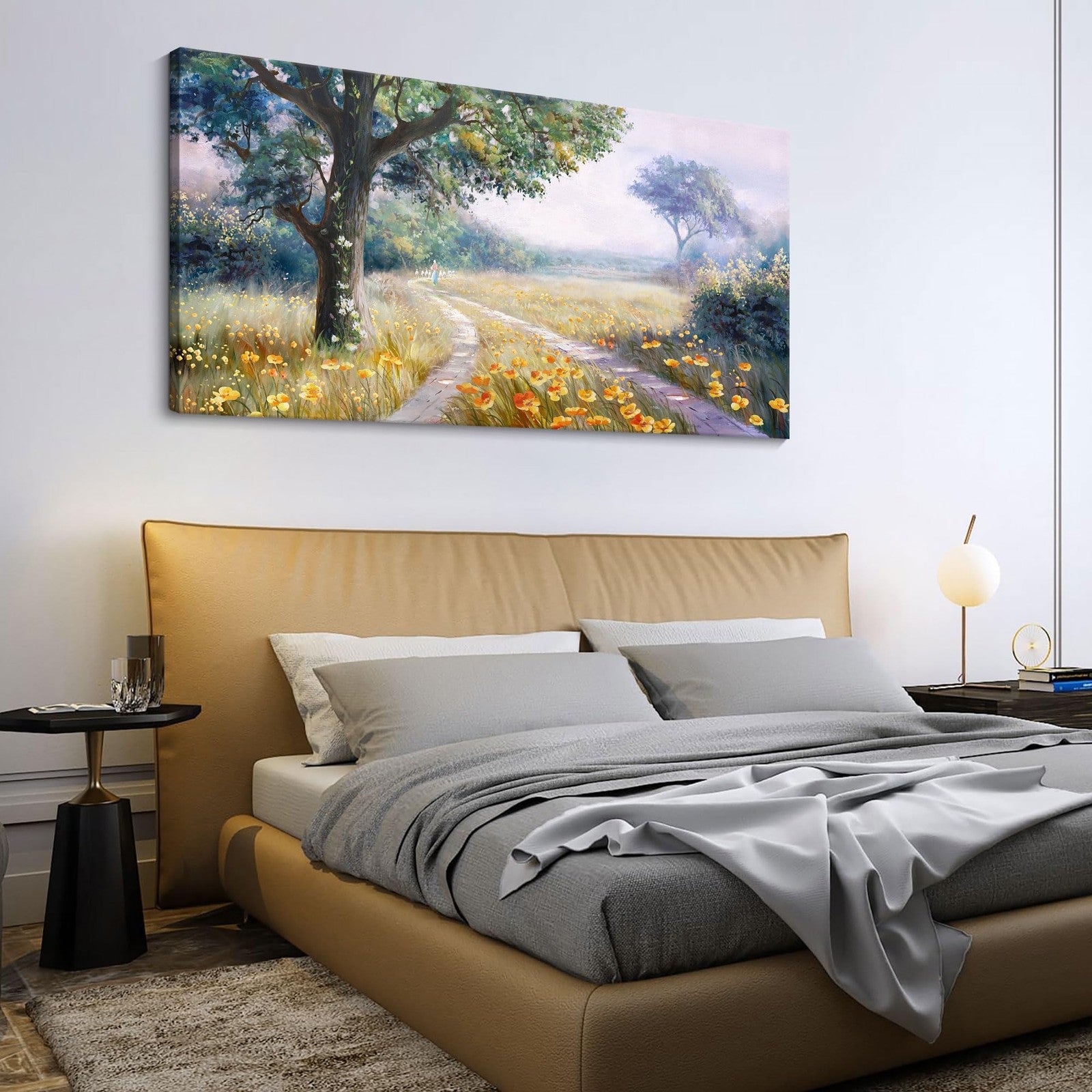 CHATYOUNG rustic canvas wall art featuring a tranquil landscape print, ideal for enhancing rustic home decor.