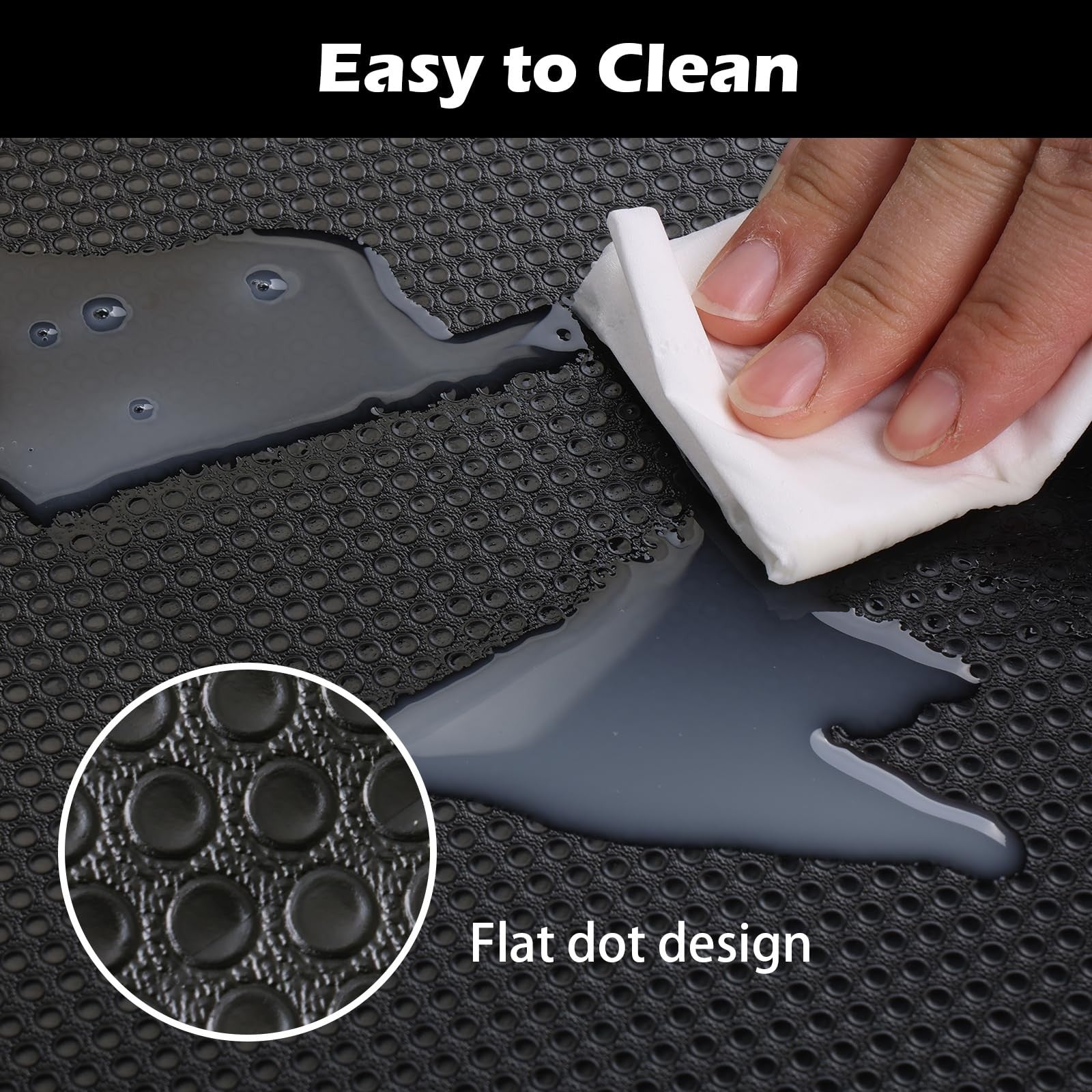 Black waterproof plastic wire shelf liner mat for pantry and garage storage, 14x396 inches, by Janeart.