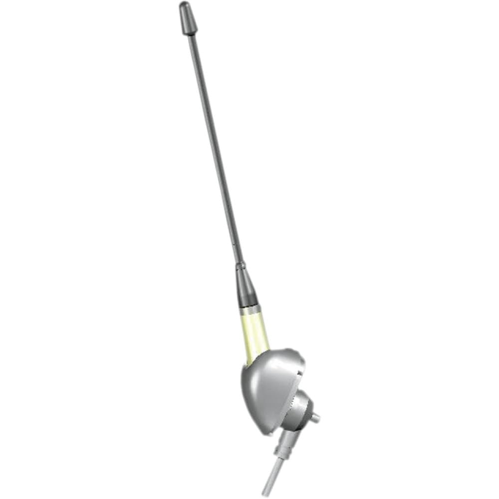 Jensen JAN139 6-inch heavy-duty universal top side-mount rubber mast antenna for vehicle radio reception.