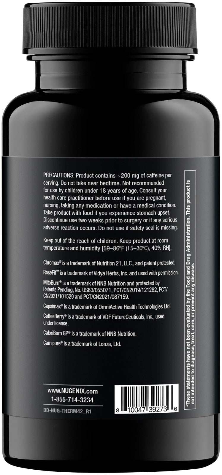 Nugenix Thermo-X thermogenic fat burner supplement for men, featuring capsules and packaging with bold branding and product details.