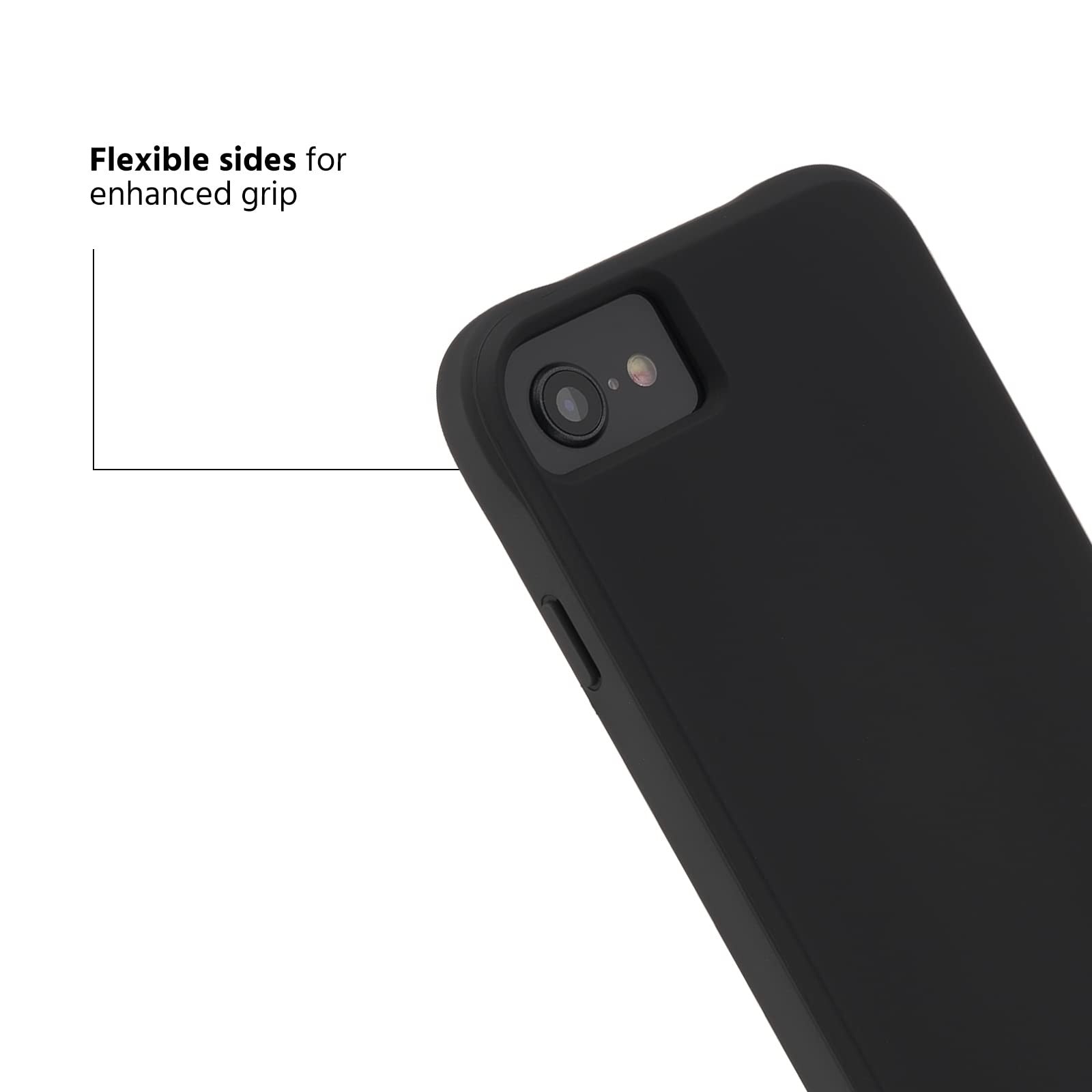 Pelican Ranger Series iPhone SE/7/8 case with wireless charging compatibility, durable protective design in black