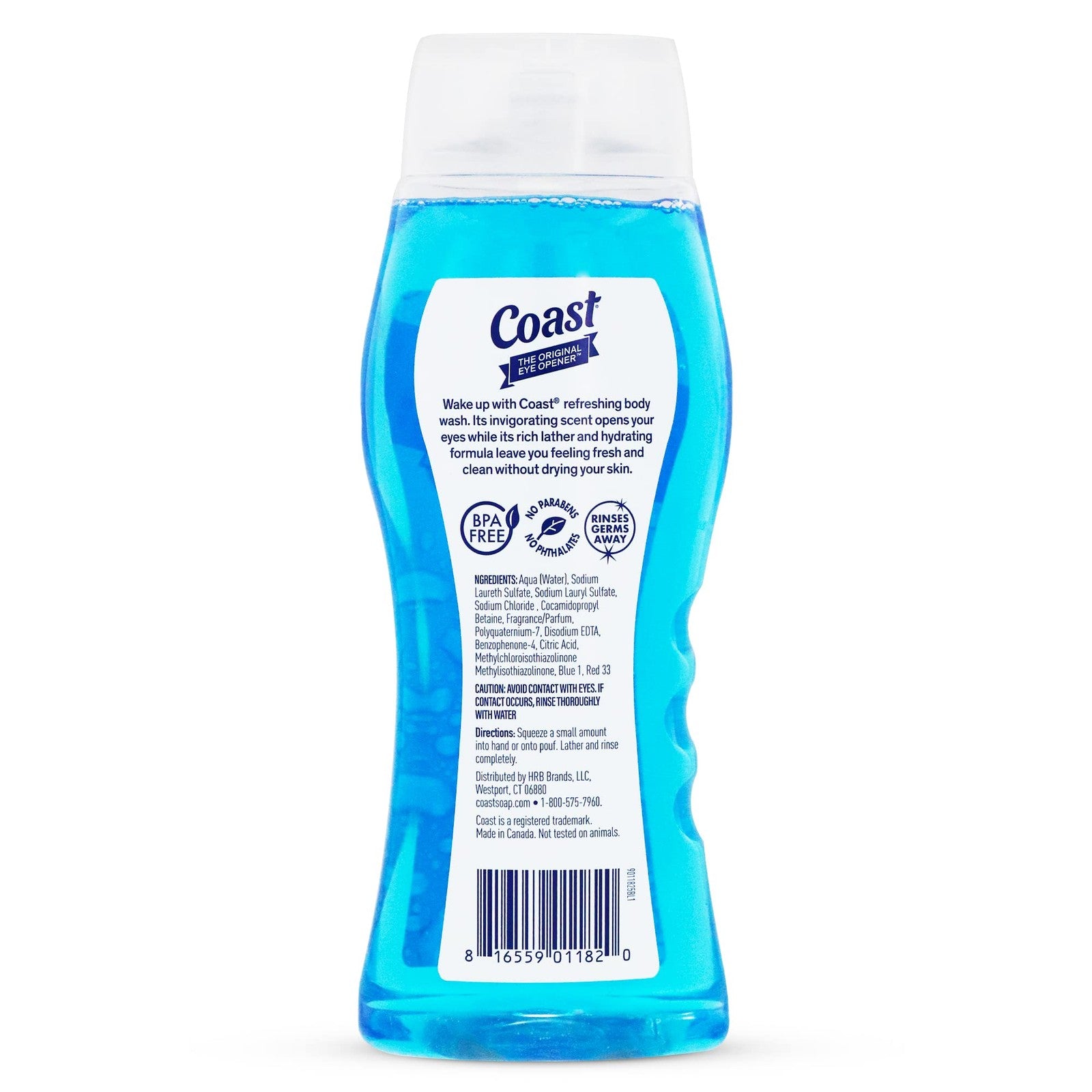 Coast 2-in-1 men's hair and body wash with classic scent, featuring a bottle of shampoo and body wash for easy use.