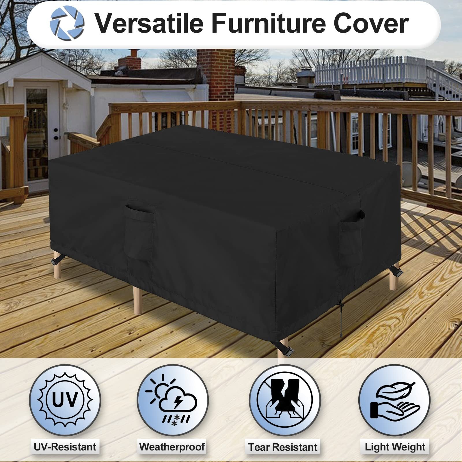 OutdoorLines waterproof patio table furniture set cover for rectangle tables, designed for outdoor outdoor use and protection.