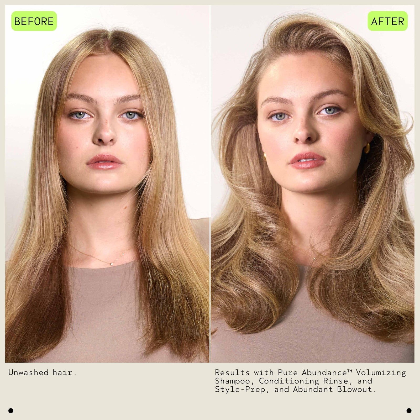 Aveda Pure Abundance Volumizing Conditioning Rinse bottle, lightweight volumizing conditioner for fuller hair, on a white background.