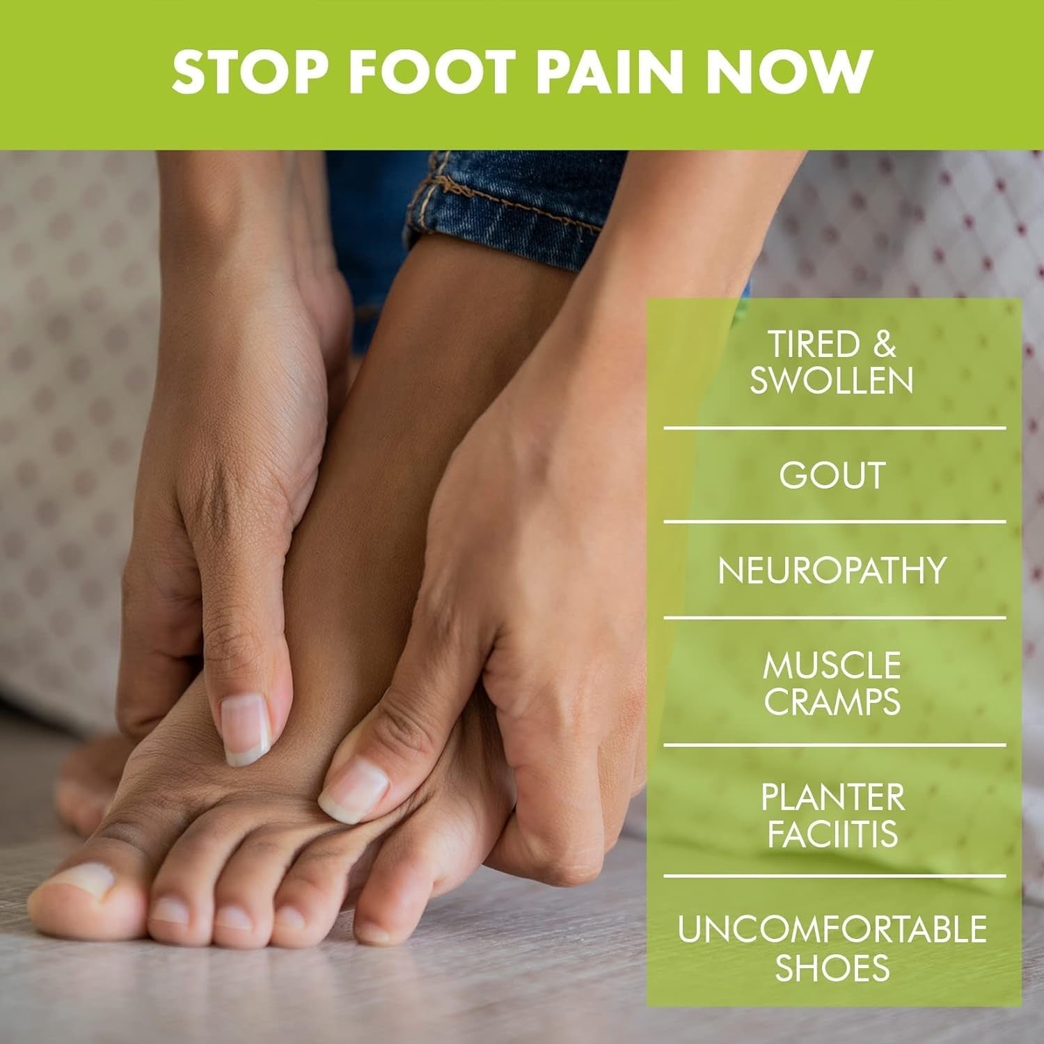 Premiere Pain Spray with natural menthol and peppermint oil for joint relief, showing the spray bottle and ingredients.