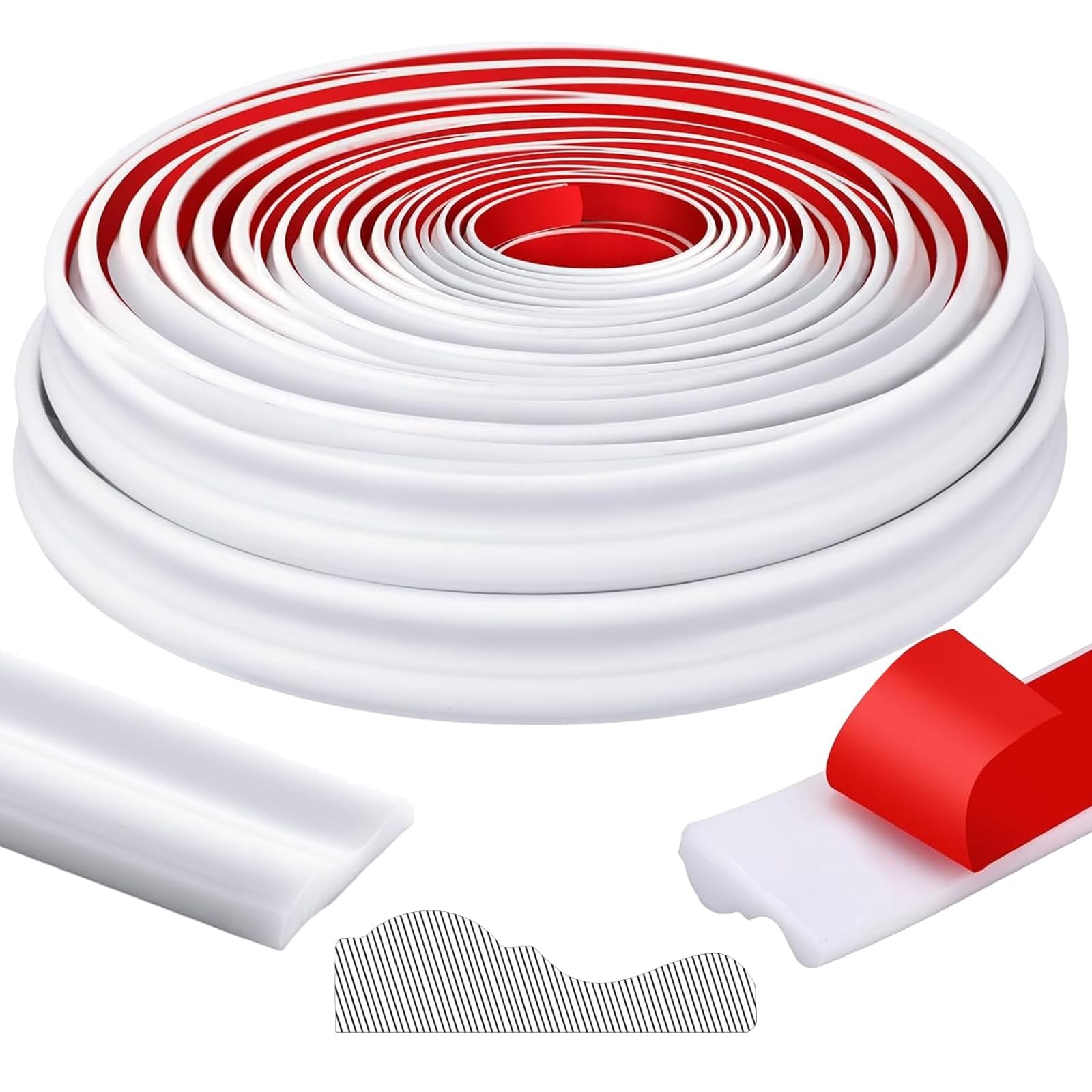 Innconee flexible peel and stick wall molding trim, 32.8ft x 1.25 inch, shown applied to a wall for decorative finishing.