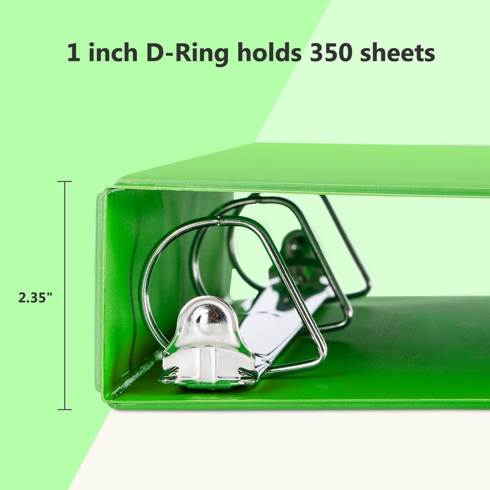 ViVin 1.5-inch PVC-free 3-ring binder with pockets and Slant-D rings, sturdy and customizable for organizing documents.