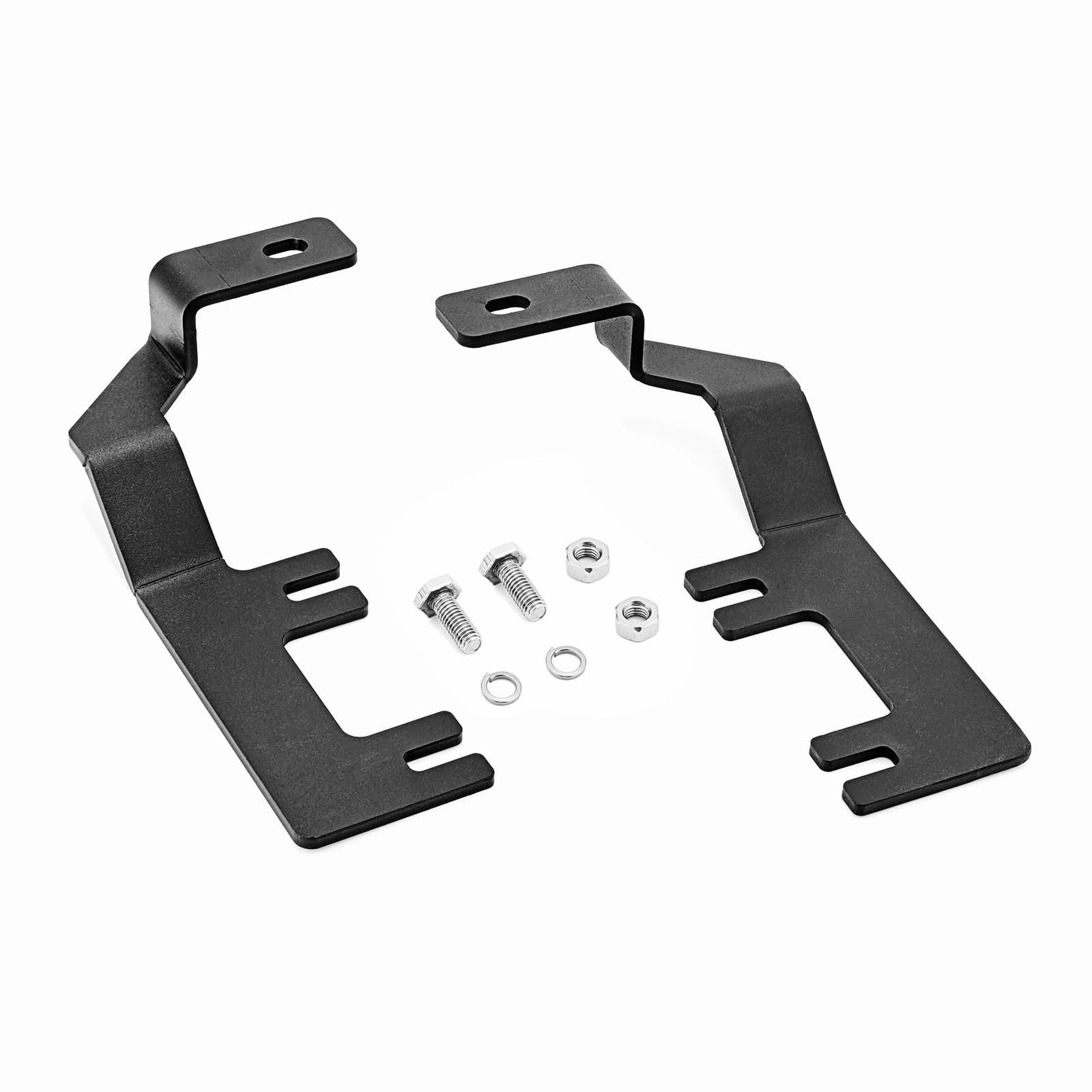 WeiSen ditch light mounting brackets for upper hood, designed to secure LED light pods on vehicle's front end.