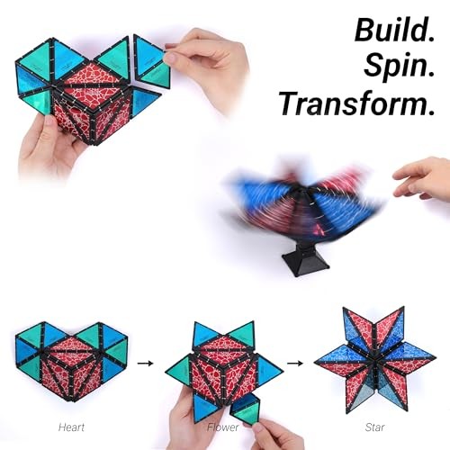TOSY Magnet Pyramid Stone cube transforming into various shapes like bunny and egg, showcasing versatile magnetic construction.