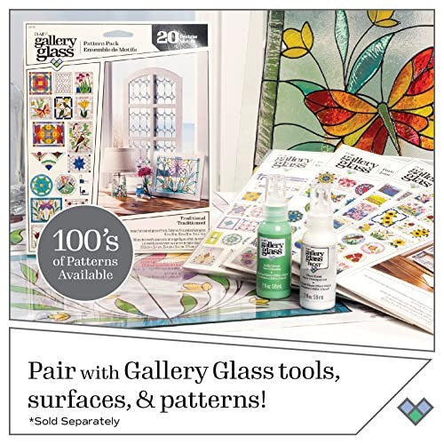 Gallery Glass Privacy Window stained glass pattern pack for DIY art, featuring colorful glass design templates.
