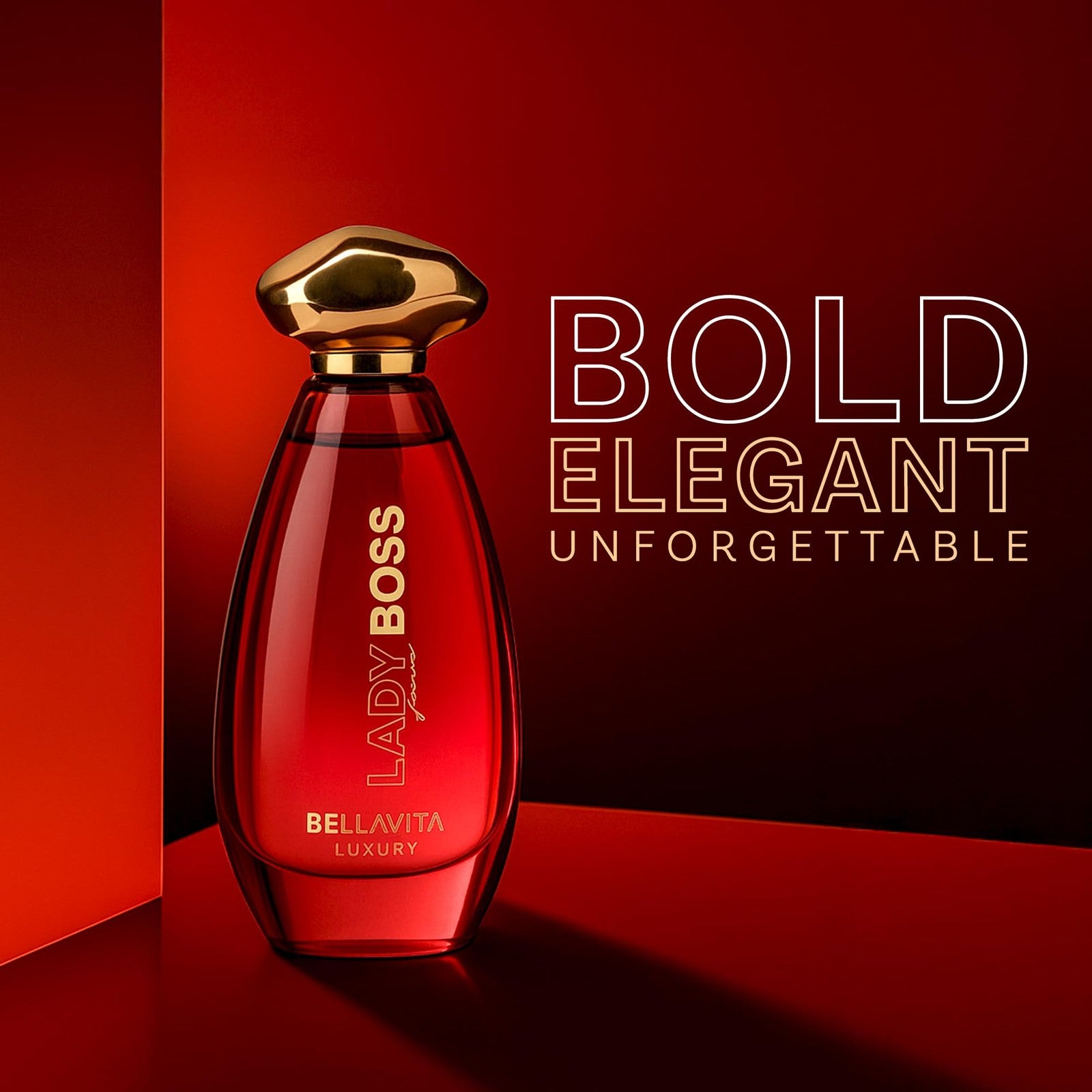 Bottle of Bella Vita Luxury Lady Boss Femme EDP perfume for women, featuring elegant packaging and floral fragrance details.