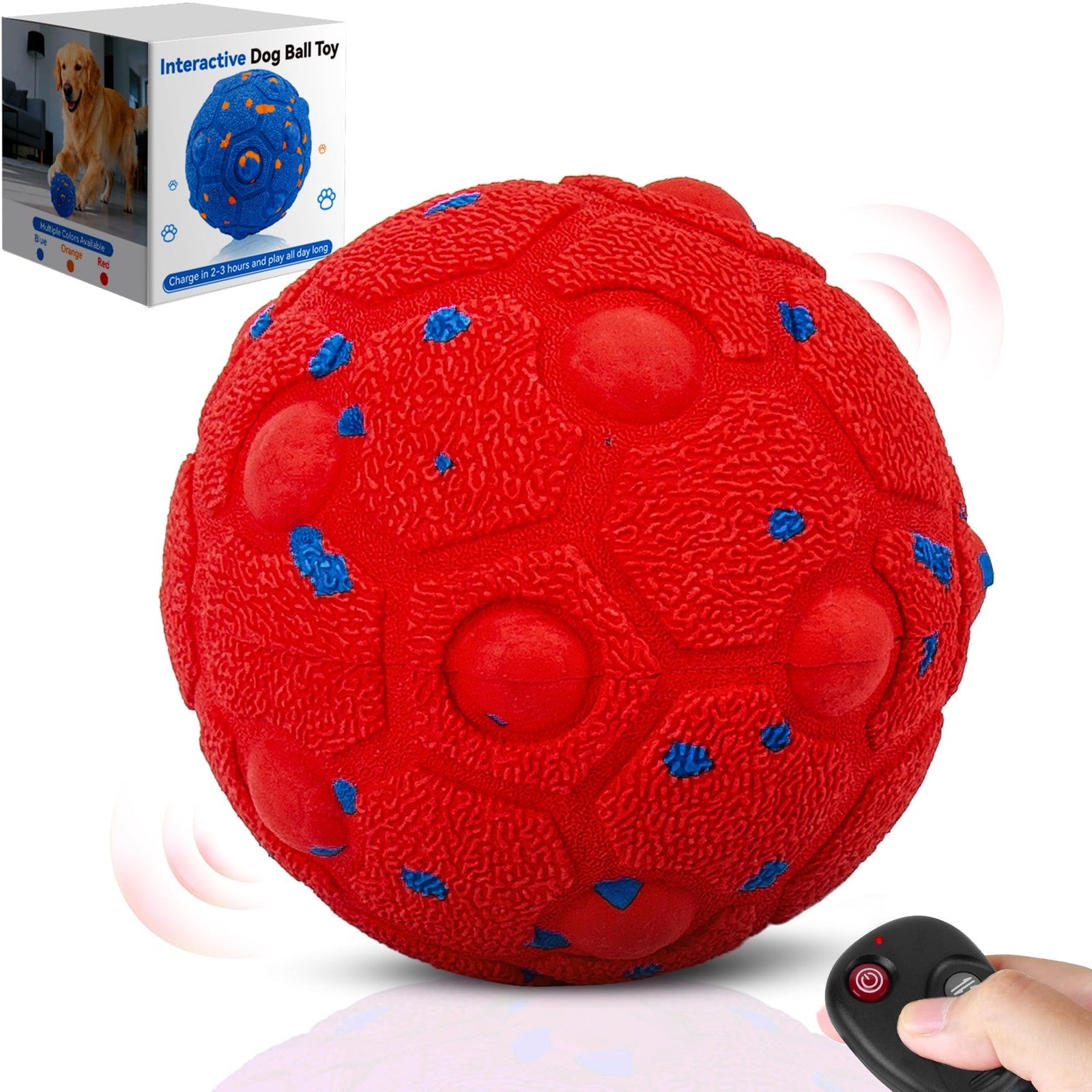 Interactive Newget dog toy ball with remote, featuring smart moving modes for engaging play and mental stimulation for dogs.