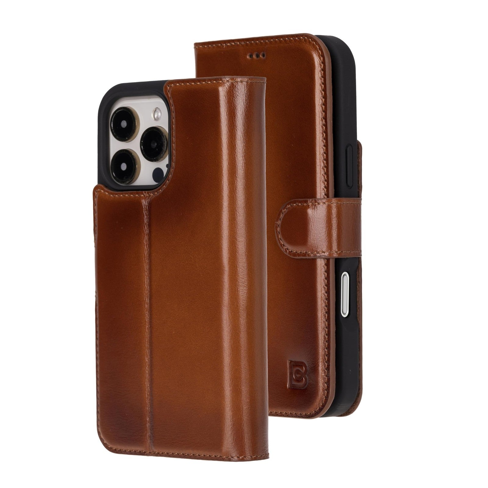 Bouetta iPhone 16 Pro case wallet with MagSafe, kickstand, and drop resistance, showcasing sleek design and protective features.