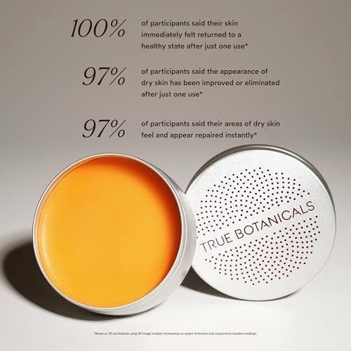 True Botanicals Natural Everything Rescue Balm jar with soothing, calming balm for dry skin, displayed in a clean, minimalist setting.