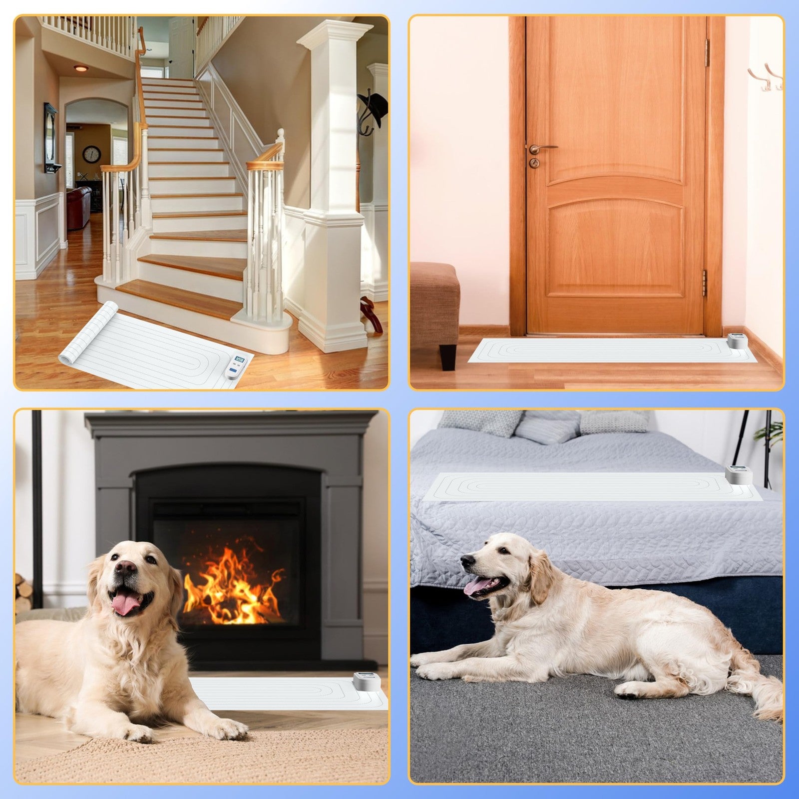 Petnais rechargeable scat mat for dogs and cats, 41x19 inches with three adjustable safe shock settings, designed to deter pets.