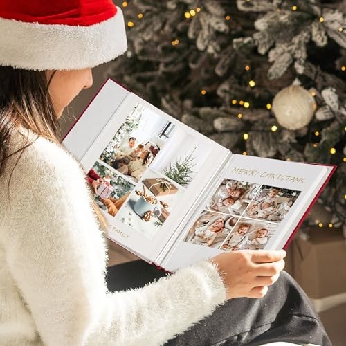 Vienrose large self-adhesive photo album with 4x6, 8x10, 10x12 picture pages, ideal for scrapbooking and photo storage.