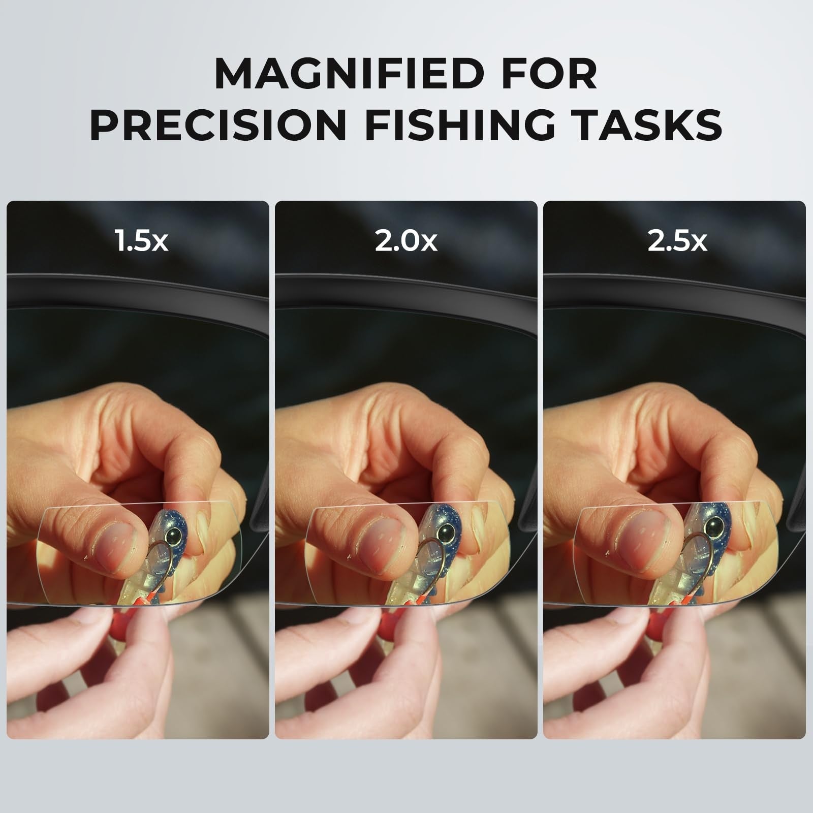 KastKing Tugaloo semi-rimless polarized bifocal reader sunglasses with 1.5 magnification, featuring stylish design and UV protection.