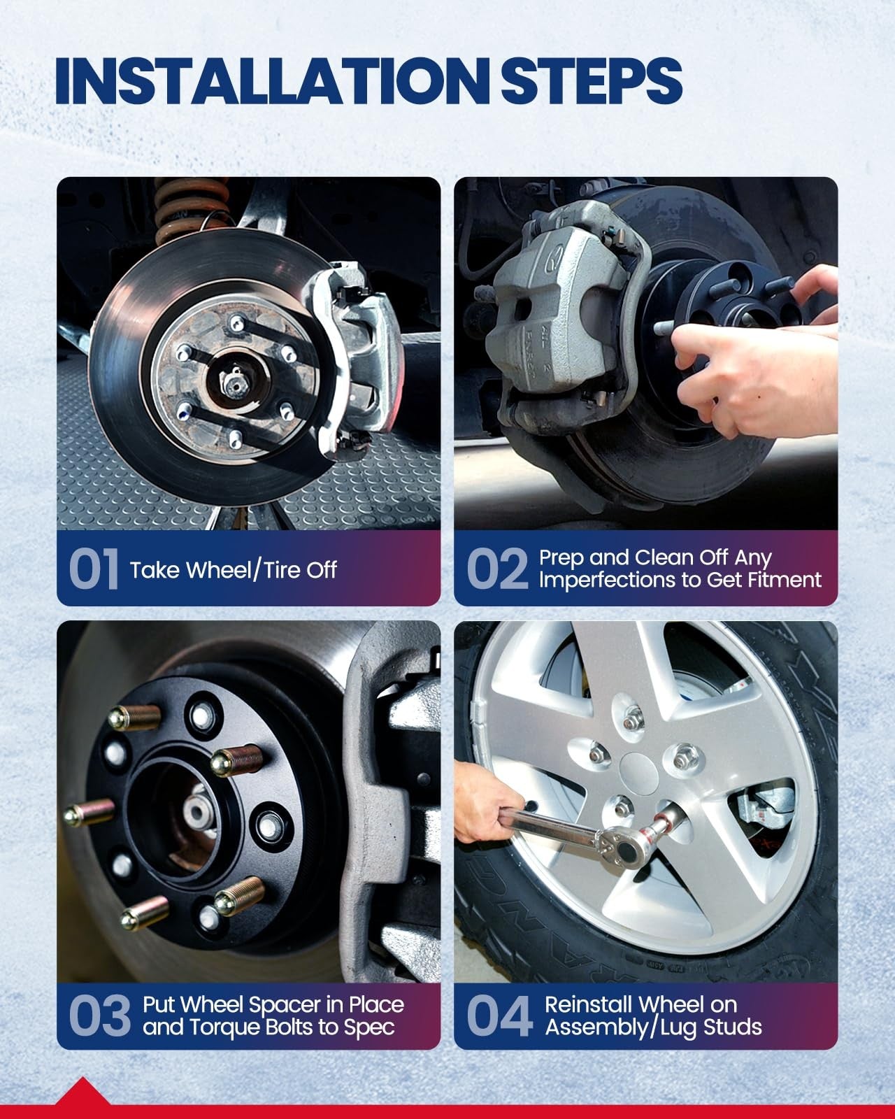KAX 5x4.5 or 5x4.75 wheel spacers, 1/2 inch thick, for Elantra and CX-5, showing the metal spacer with bolt holes.