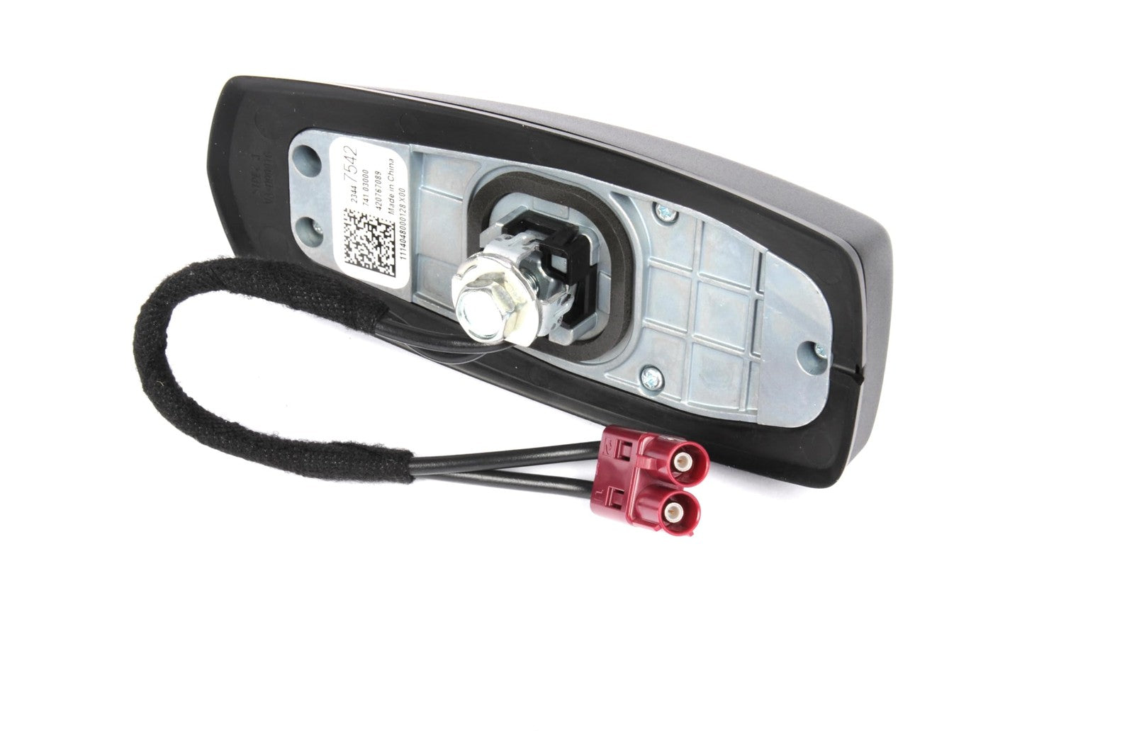 ACDelco GM Original Equipment high frequency antenna in black for vehicle radio reception, shown in a close-up image.