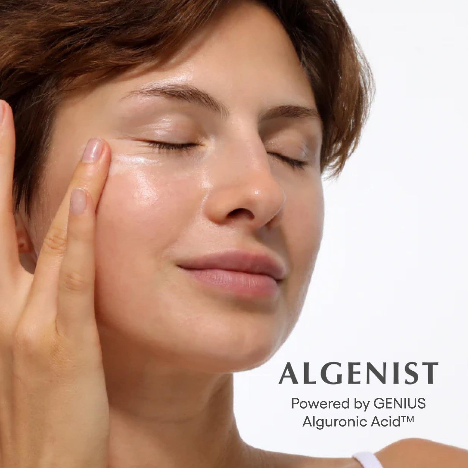 Algenist Triple Algae Eye Renewal Balm in a sleek jar, featuring hydrating vegan eye cream with caffeine and peptides for refreshed eyes.