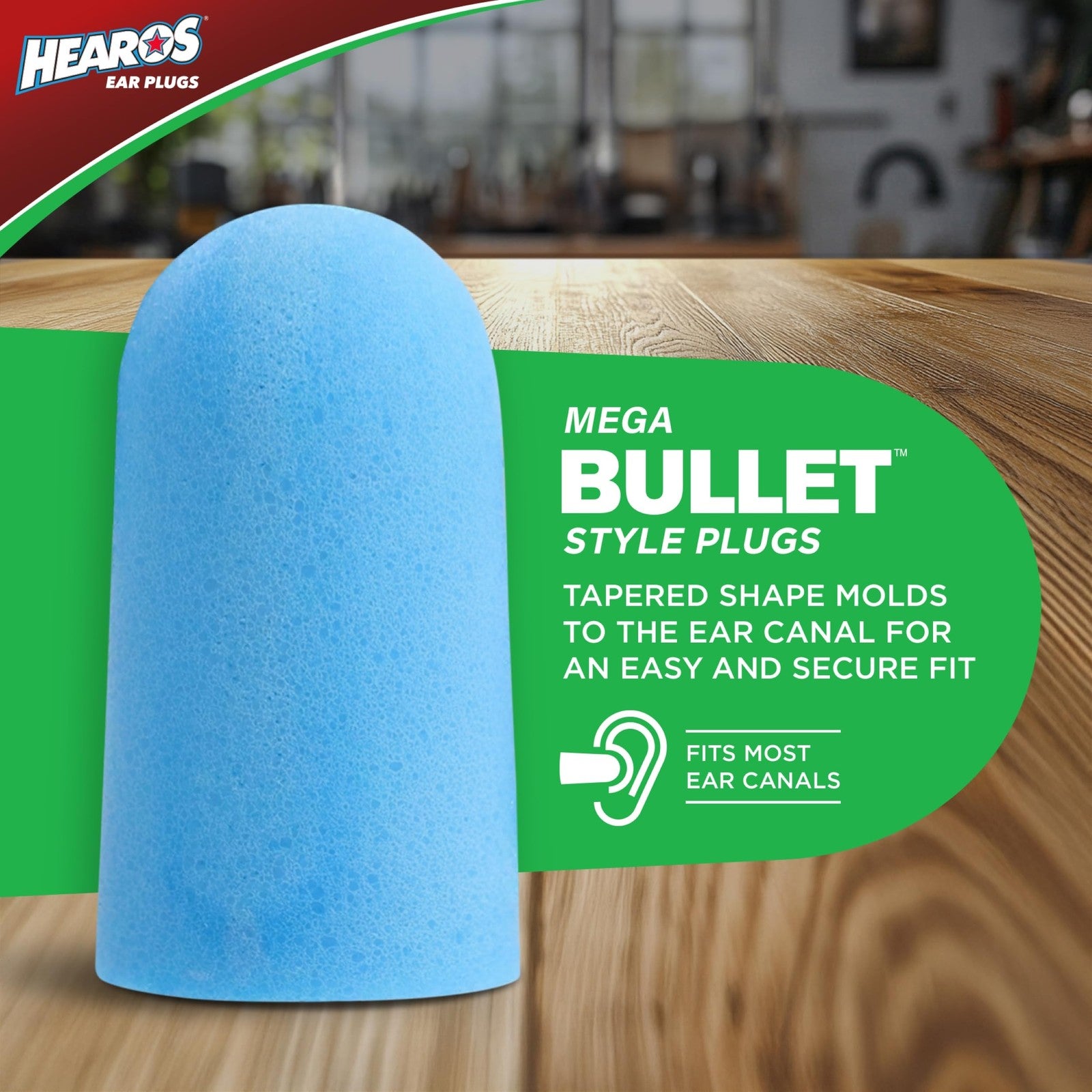Hearos HEAROS Xtreme Foam Earplugs 33dB NRR, 10 pairs, for noise reduction and hearing protection.