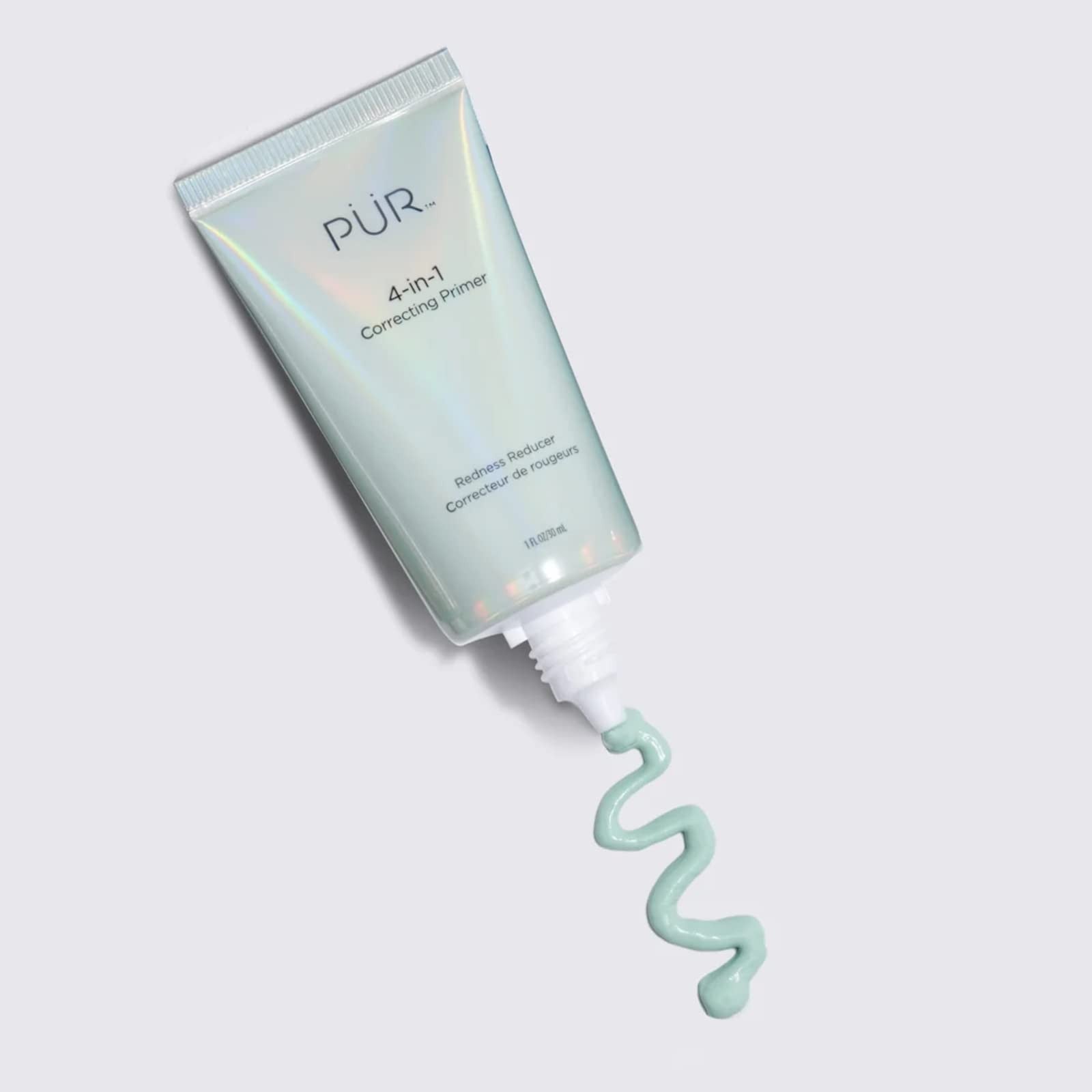 PÜR MINERALS 4-in-1 Correcting Primer for face, redness reduction, smooth makeup base, skin tone correction, natural finish