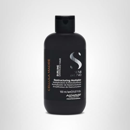 ALFAPARF MILANO Semi di Lino Sublime Cellula Madre Restructuring Multiplier Hair treatment bottle on a white background
