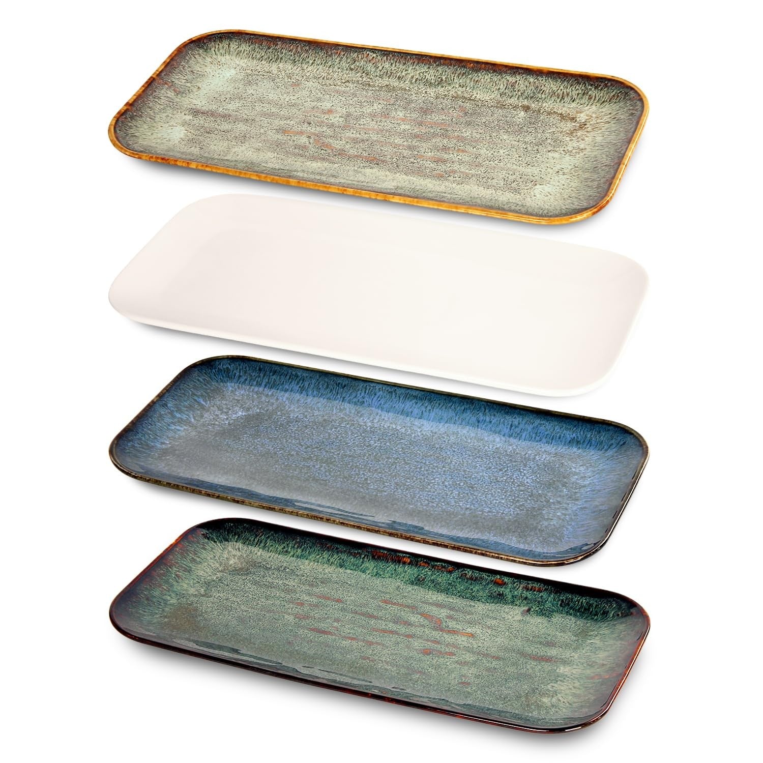 Jinsongdafa porcelain dinner plates and serving platters for entertaining, featuring elegant, white ceramic design for food presentation.