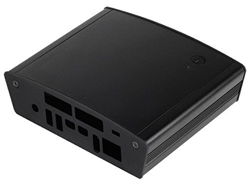 SilverStone SilverStone Tek premium aluminum NUC chassis with heat pipe and pre-assembled Wi-Fi module, showcasing sleek computer case design.