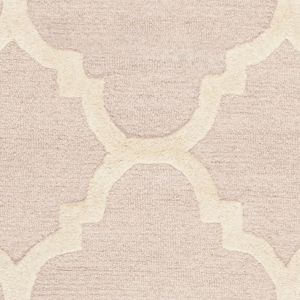 Handmade Safavieh Cambridge Collection 6x9 rug with light pink and ivory floral pattern, showcasing intricate design and soft colors.