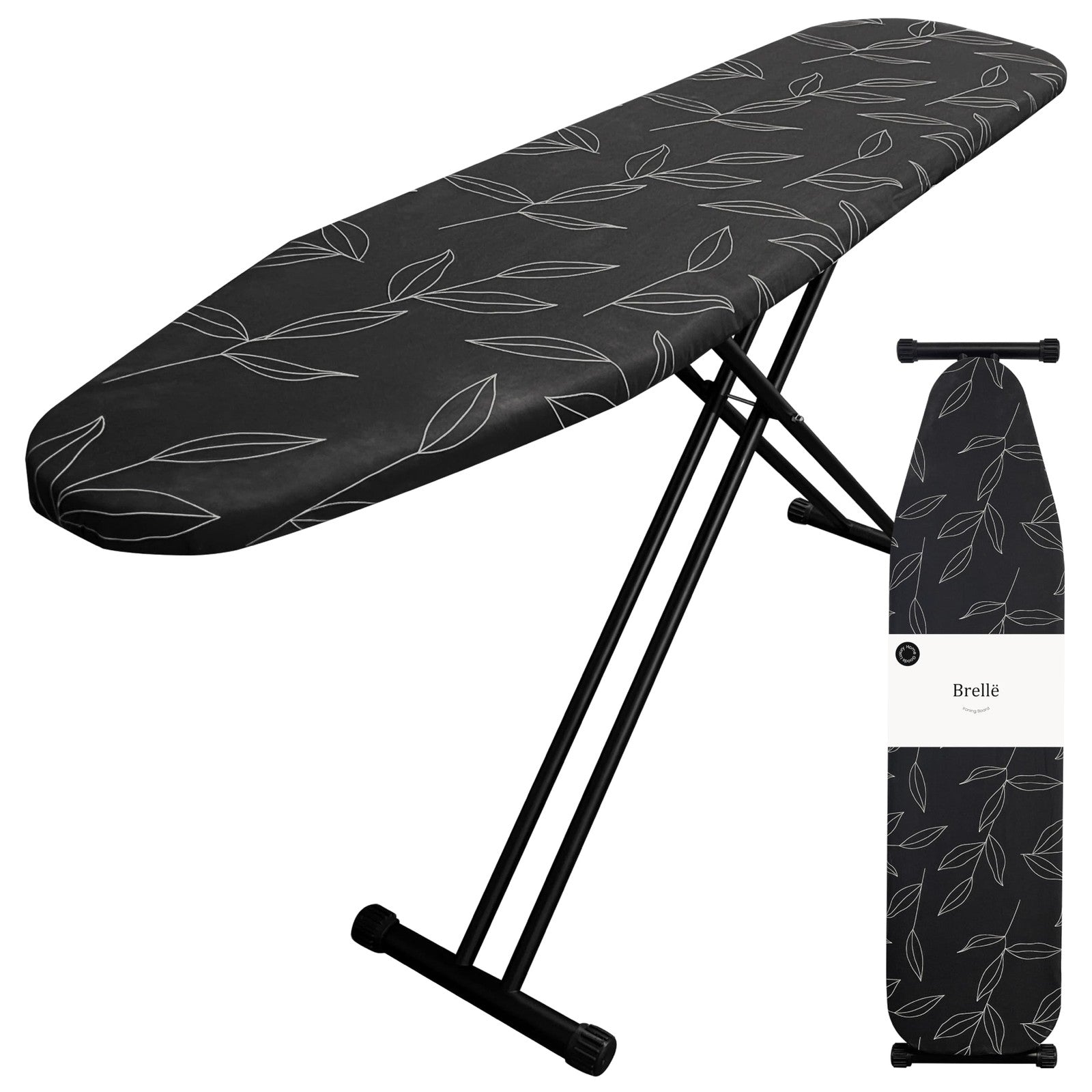 Standard Angora Brands ironing board with padded surface and metal frame, full size for home laundry and garment pressing tasks.