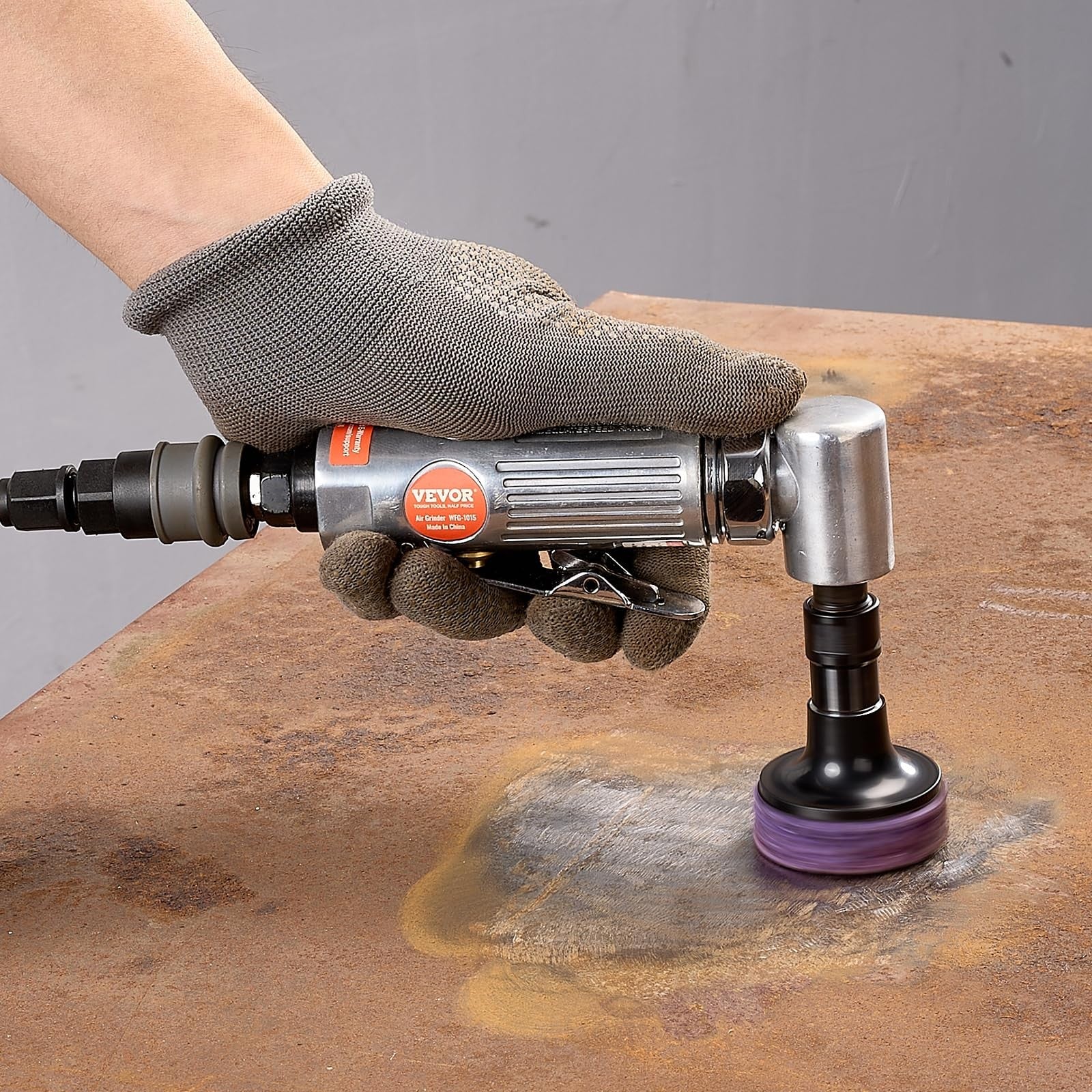 VEVOR 1/4 inch right angle air die grinder with lightweight design and ball bearing, 20000 RPM for precision grinding tasks