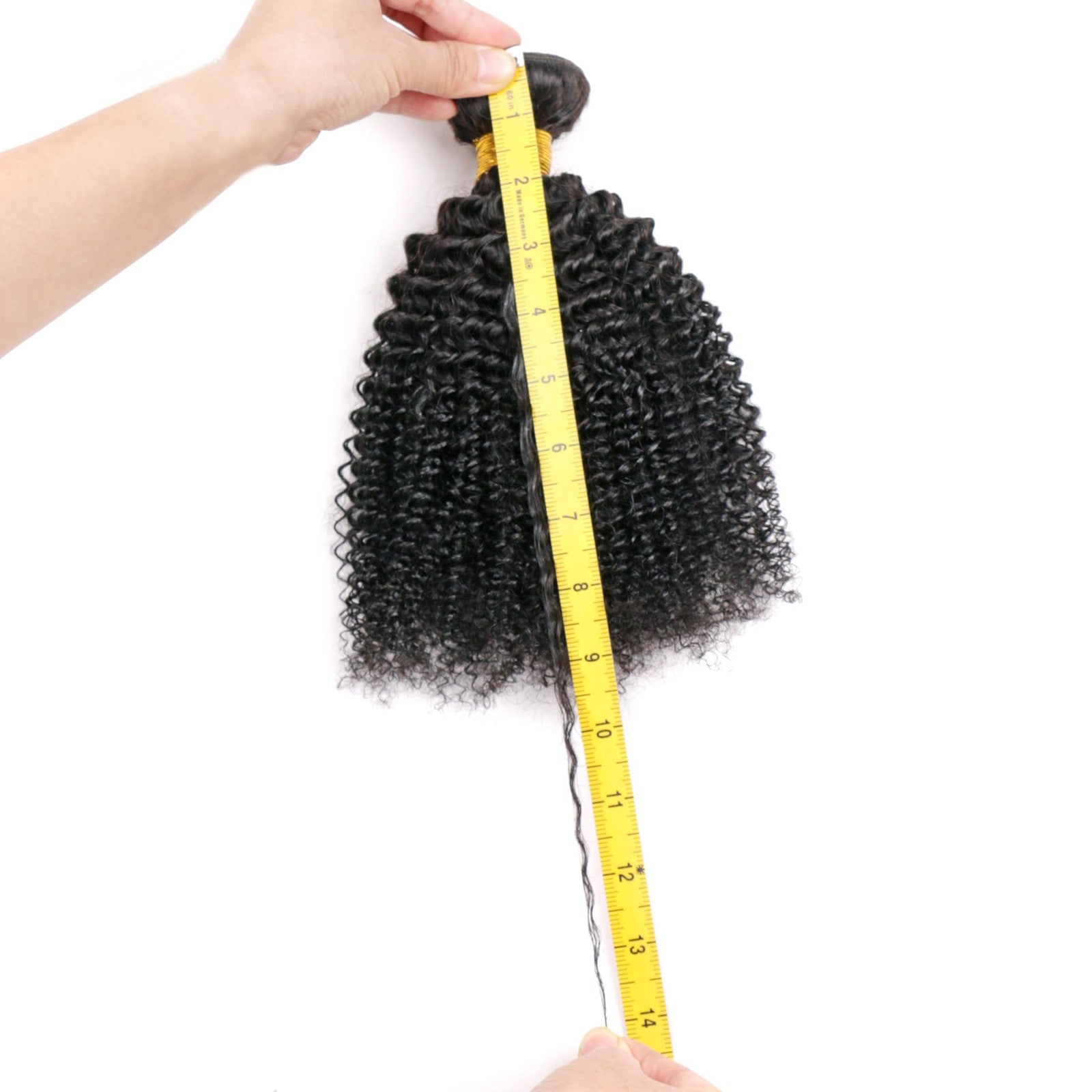 Huarisi 100% unprocessed Brazilian Afro curly human hair bundles, 10-12 inches, 10A grade, natural black color, textured curls.