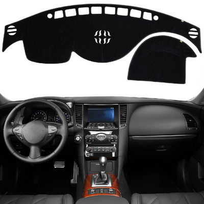 KEYOOG dash mat for Infiniti FX35, FX37, and QX70 interior, custom-fit dashboard cover shown in the image.