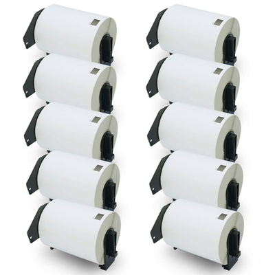 Betckey compatible label roll for Brother DK-1247, 4.07 x 6.4 inches, showcasing white labels on a roll for labeling tasks.
