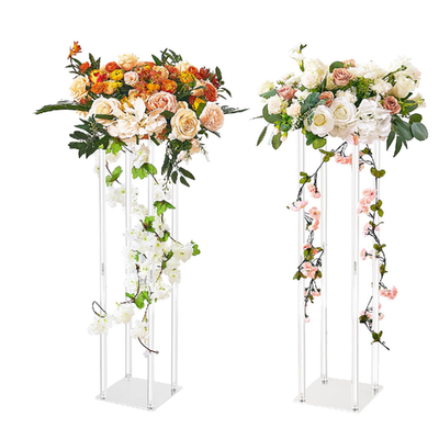 VEVOR 2PCS 31.5 inch acrylic wedding flower stands with modern transparent design for table centerpiece