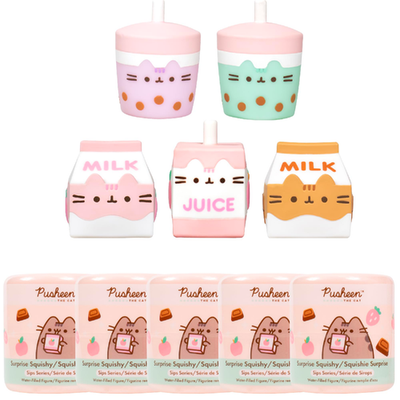 Hamee Pusheen the Cat water-filled surprise capsule squishy toy from Series 4, featuring a cute, soft, squishy Pusheen figure.