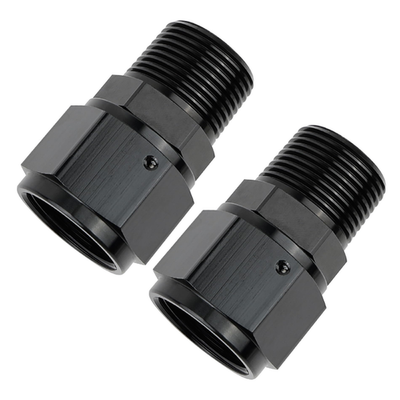 EVIL ENERGY 12AN female to 3/4 inch NPT male swivel aluminum fitting 2PCS black anodized