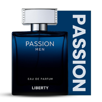 Liberty Luxury Passion EDP for Men bottle featuring a bold, spicy scent and elegant design.