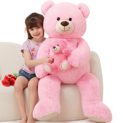 MorisMos 43" Giant Pink Mommy and Baby Teddy Bear Duo plush toy set
