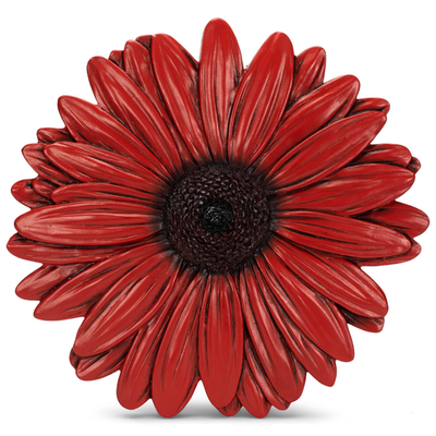 Sunflower-shaped Nat and Jules 12-inch indoor outdoor decorative light with dimensional yellow petals and a green stem.