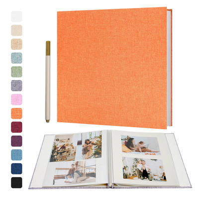 Vienrose large self-adhesive photo album for 4x6, 8x10, 10x12 pictures with scrapbook pages, featuring clear photo slots.