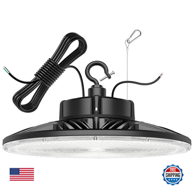 Yellore 480V high bay LED light with 3-wattage options 240W, 200W, 150W, featuring adjustable brightness and durable design