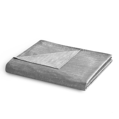 YnM cooling duvet cover for weighted blankets in gradient dark grey, 60x80 inches, showing smooth fabric and stylish design.