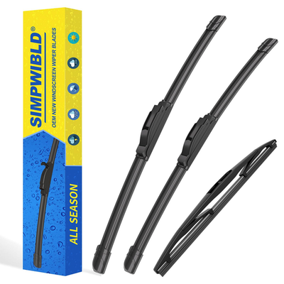 SIMPWIBLD Wiper Blades set for 2009-2020 Honda Fit front and rear windshield replacement